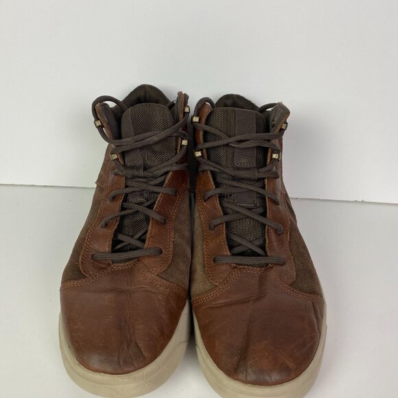 Timberland Seneca Bay Sneaker Boots Men's 10 Brown Leather Mid Top Sneakers - Picture 4 of 16